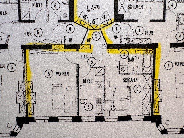 Etagenwohnung Chemnitz Ebersdorf - 2 Zimmer, 46 m&sup2;, 270&euro; | Angebot:26221951