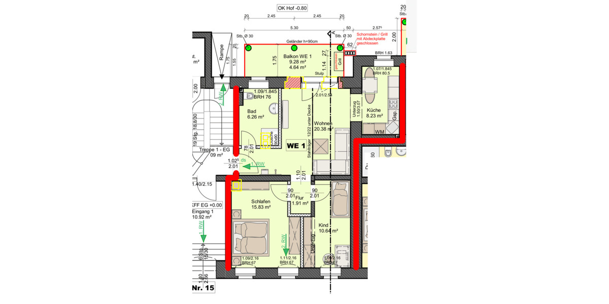 Etagenwohnung Chemnitz Zentrum - 3 Zimmer, 67 m&sup2;, 611&euro; | Angebot:26608840