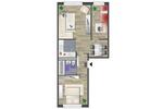 Erdgeschoßwohnung Chemnitz Helbersdorf - 3 Zimmer, 54 m&sup2;, 241&euro; | Angebot:26681834