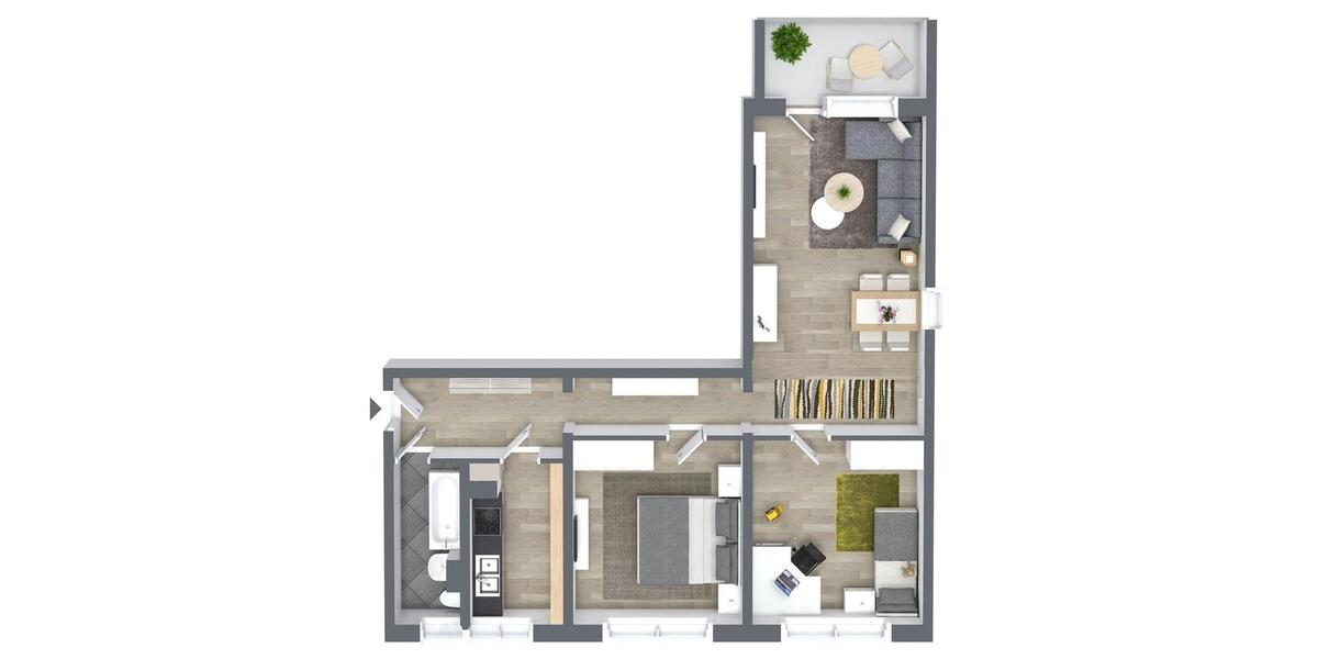 Etagenwohnung Chemnitz Adelsberg - 3 Zimmer, 70 m&sup2;, 427&euro; | Angebot:26701477