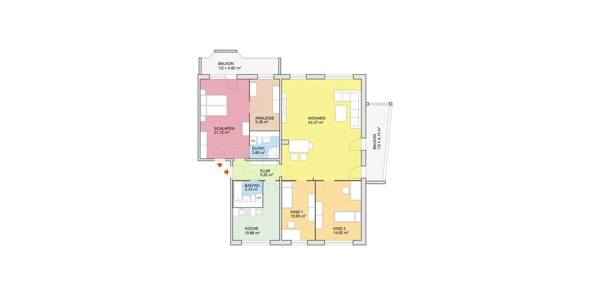 Erdgeschoßwohnung Chemnitz Klaffenbach - 4 Zimmer, 128 m&sup2;, 820&euro; | Angebot:25365226