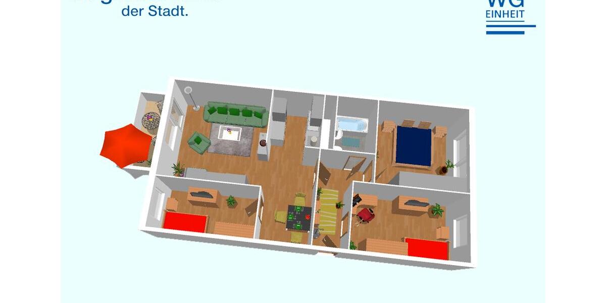 Etagenwohnung Chemnitz Klaffenbach - 4 Zimmer, 69 m&sup2;, 370&euro; | Angebot:19881080