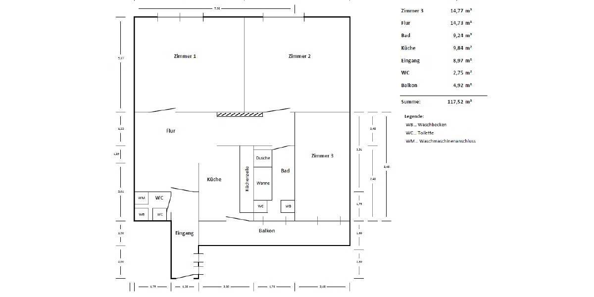 Gewerbeobjekt Chemnitz Kaßberg - 3 Zimmer, 117 m&sup2;, 789&euro; | Angebot:26796326