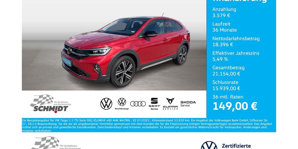 VW Taigo 33.650 km 21.975 &euro; Bernsdorf 09337