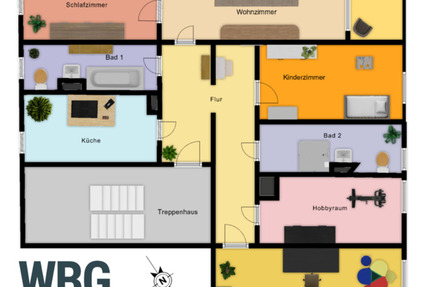 Wohnung Großrückerswalde - 5 Zimmer, 98 m&sup2;, 500&euro; | Angebot:25478307