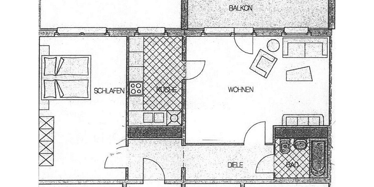 Etagenwohnung Chemnitz Markersdorf - 2 Zimmer, 70 m&sup2;, 370&euro; | Angebot:26295102