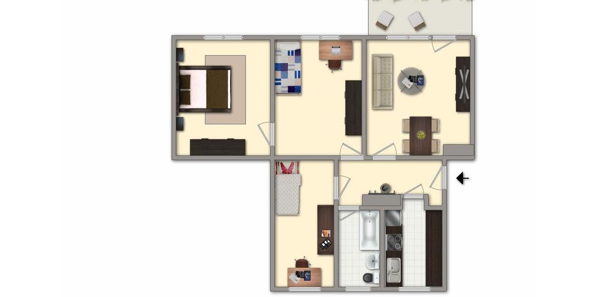 4-Zimmer-Wohnung mit Balkon 4 zimmer