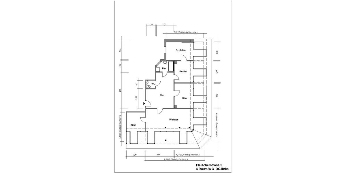 Dachgeschoßwohnung Marienberg - 4 Zimmer, 106 m&sup2;, 638&euro; | Angebot:25232372