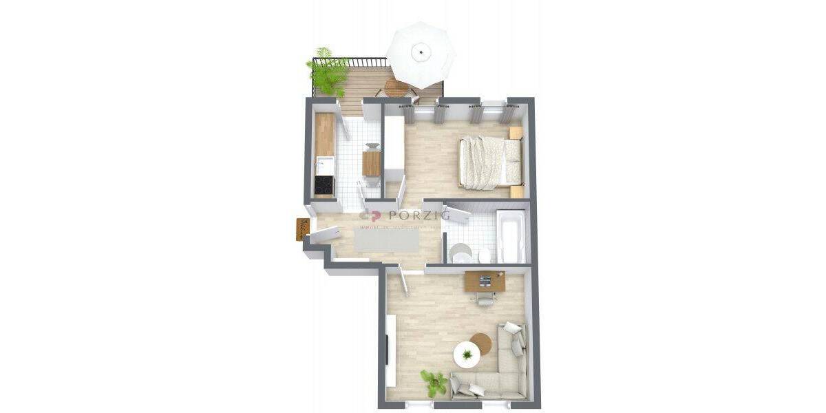 Etagenwohnung Chemnitz Bernsdorf - 2 Zimmer, 49 m&sup2;, 290&euro; | Angebot:26825980