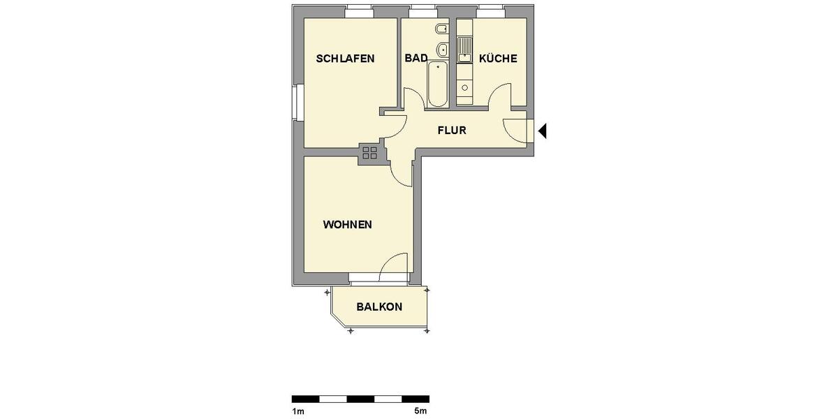 Erdgeschoßwohnung Chemnitz Klaffenbach - 2 Zimmer, 54 m&sup2;, 320&euro; | Angebot:26681812