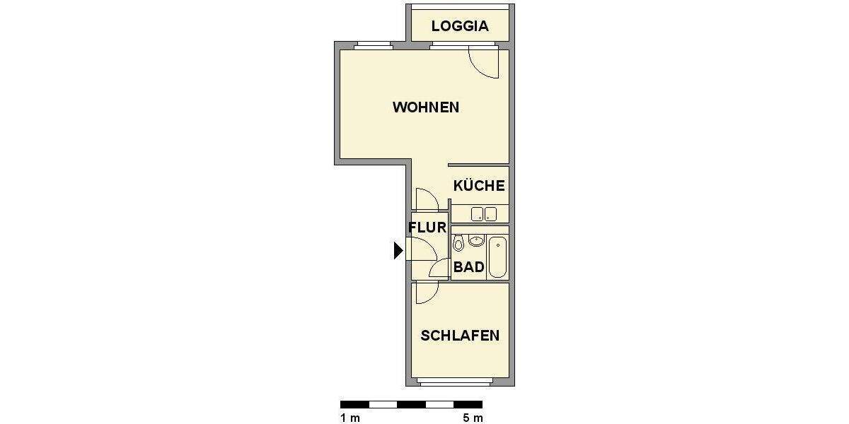 Etagenwohnung Chemnitz Kappel - 2 Zimmer, 51 m&sup2;, 360&euro; | Angebot:25693777