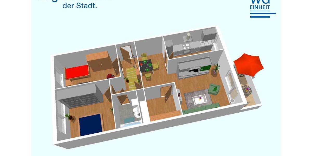 Etagenwohnung Chemnitz Markersdorf - 3 Zimmer, 69 m&sup2;, 375&euro; | Angebot:26193268