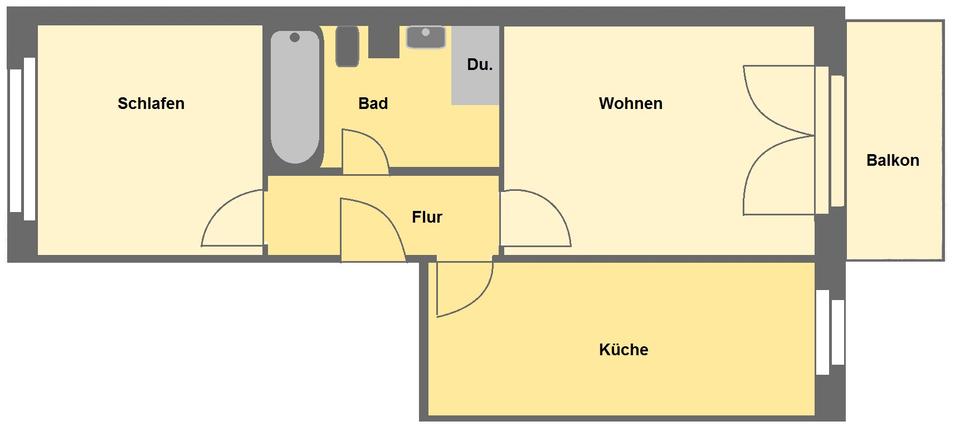 Dachgeschoßwohnung Chemnitz Hilbersdorf - 2 Zimmer, 54 m&sup2;, 350&euro; | Angebot:25419565