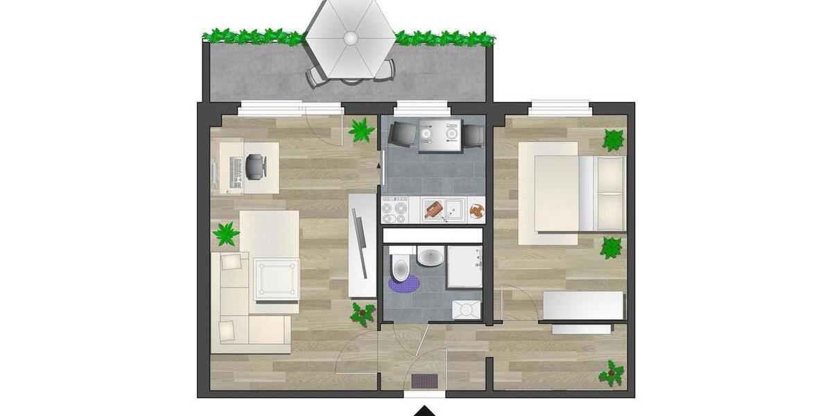 Etagenwohnung Chemnitz Klaffenbach - 2 Zimmer, 53 m&sup2;, 320&euro; | Angebot:26682119