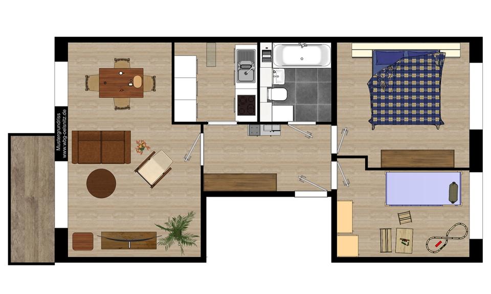 Wohnung mit Ausblick 3 zimmer