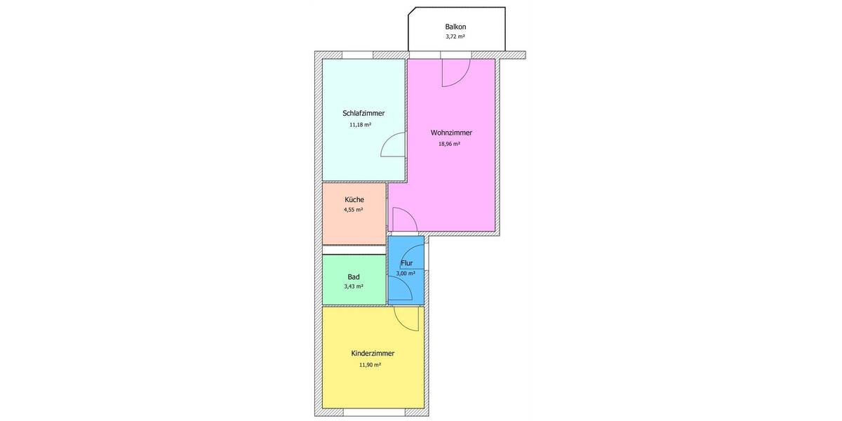 Etagenwohnung Hainichen - 3 Zimmer, 54 m&sup2;, 275&euro; | Angebot:26411044