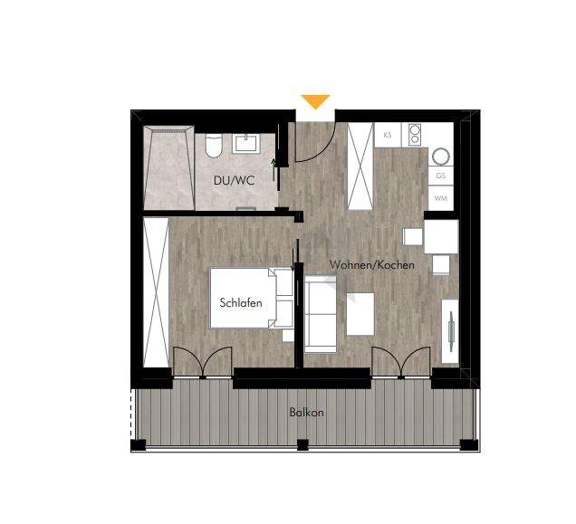 Etagenwohnung Chemnitz Rabenstein - 2 Zimmer, 45 m&sup2;, 614&euro; | Angebot:26307407