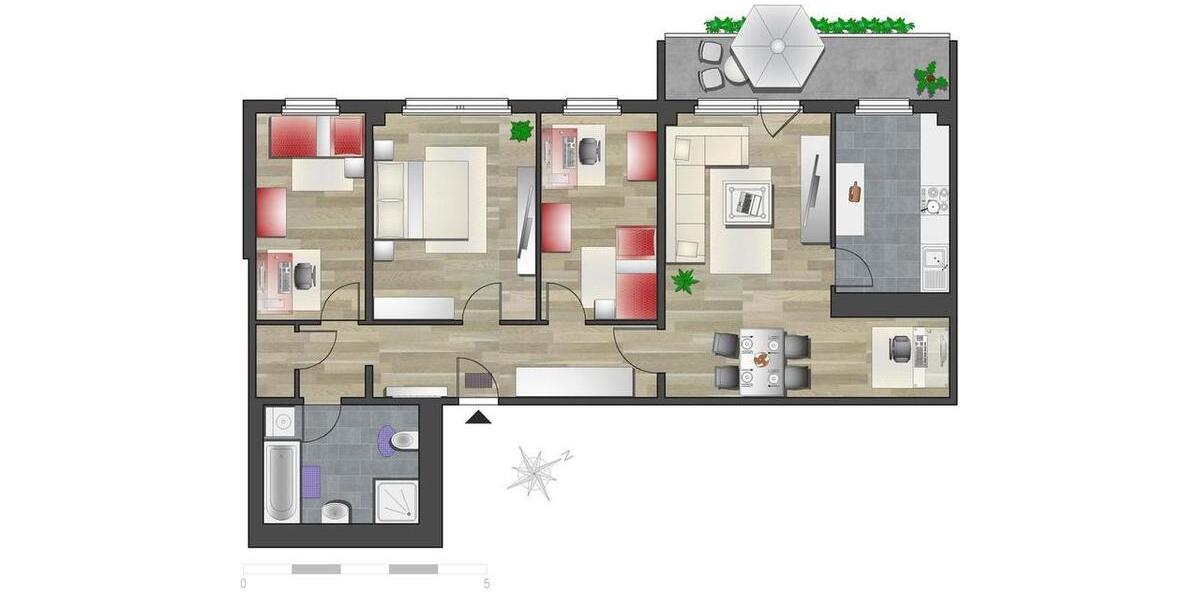 Etagenwohnung Chemnitz Klaffenbach - 4 Zimmer, 90 m&sup2;, 600&euro; | Angebot:26701498