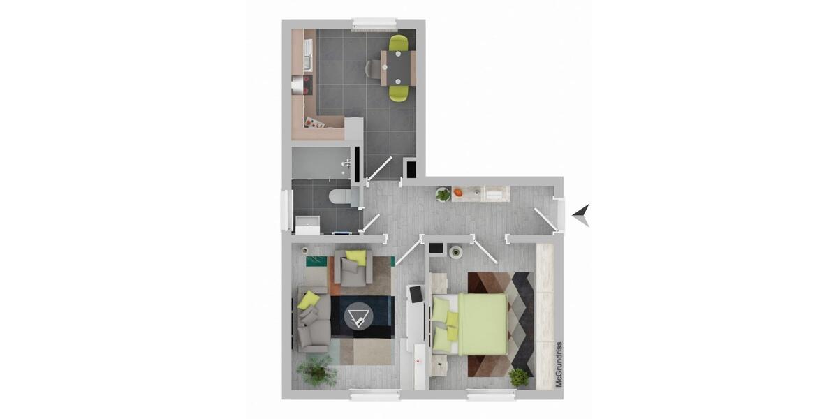 Erdgeschoßwohnung Chemnitz Rabenstein - 2 Zimmer, 45 m&sup2;, 327&euro; | Angebot:25753394