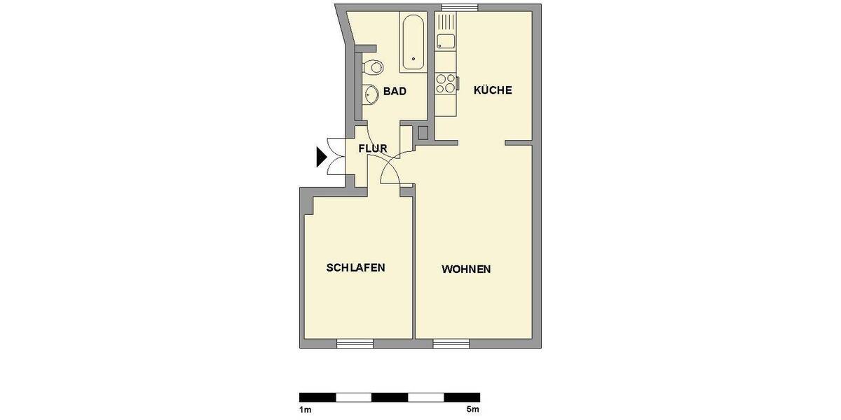 Etagenwohnung Chemnitz OT Mittelbach Mittelbach - 2 Zimmer, 46 m&sup2;, 235&euro; | Angebot:26816553