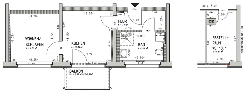 Schöne 2- Raum Wohnung mit Balkon 2 zimmer