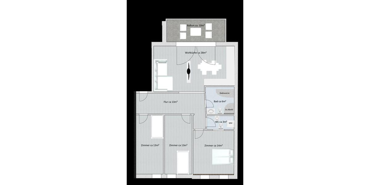 Am Zeisigwald: Erstbezug, 4 Zi. Energie A, FBH, 2 Bäder, Balkon 4 zimmer
