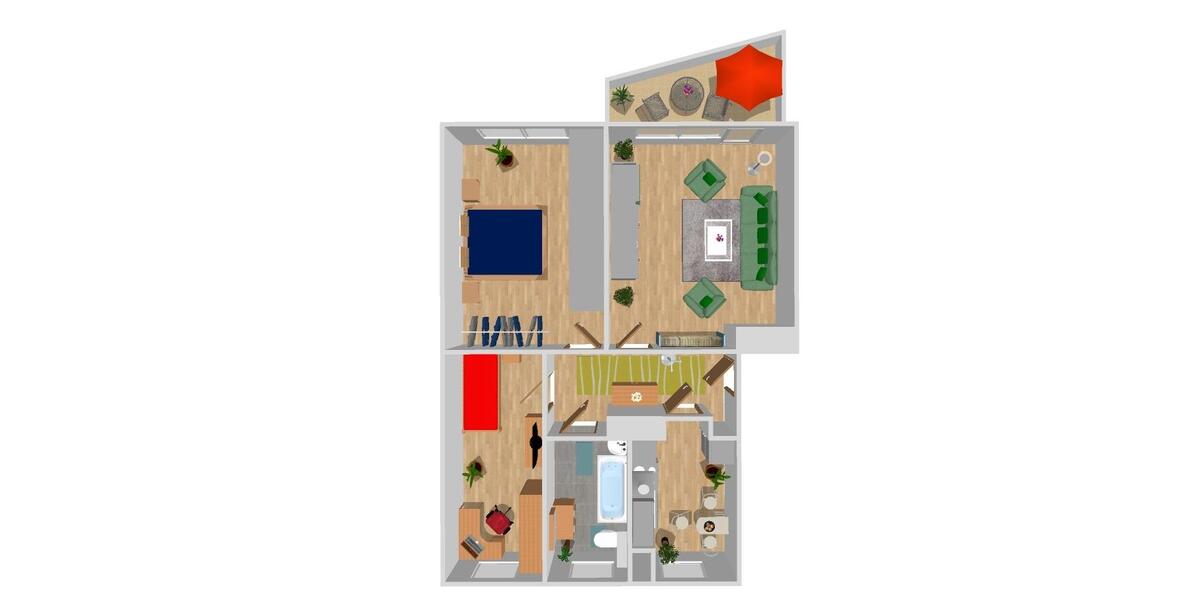 Etagenwohnung Chemnitz Helbersdorf - 3 Zimmer, 59 m&sup2;, 369&euro; | Angebot:25364521