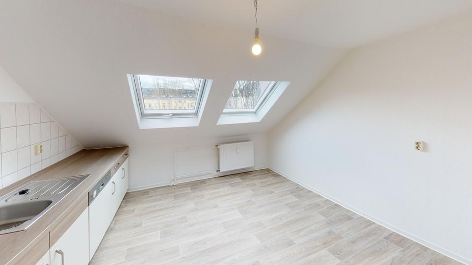 Dachgeschoßwohnung Chemnitz Hilbersdorf - 2 Zimmer, 75 m&sup2;, 413&euro; | Angebot:25794431