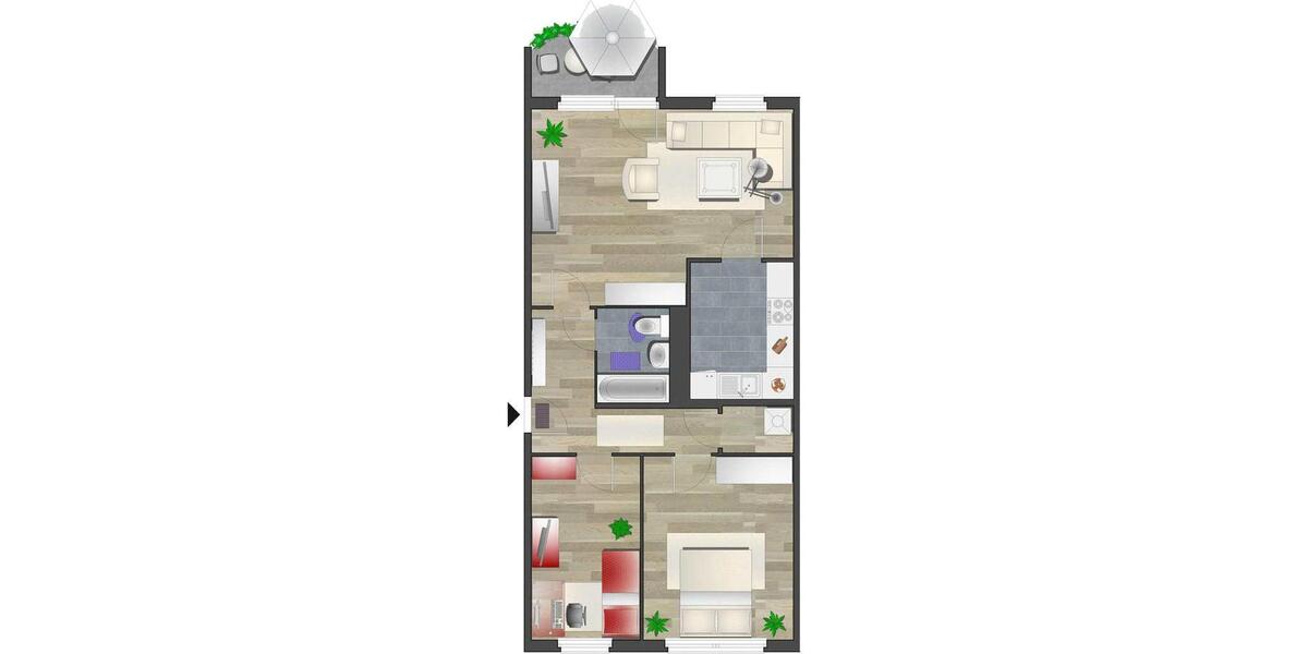 Etagenwohnung Chemnitz Altendorf - 3 Zimmer, 70 m&sup2;, 421&euro; | Angebot:26682247