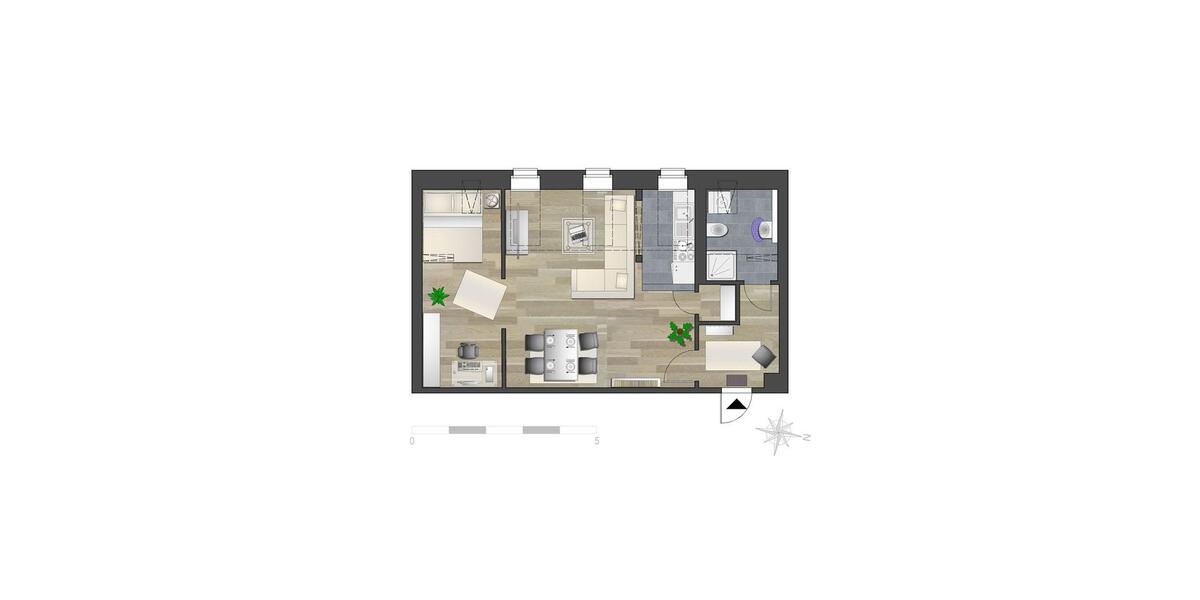 Dachgeschoßwohnung Chemnitz Kapellenberg - 1 Zimmer, 42 m&sup2;, 280&euro; | Angebot:26682192