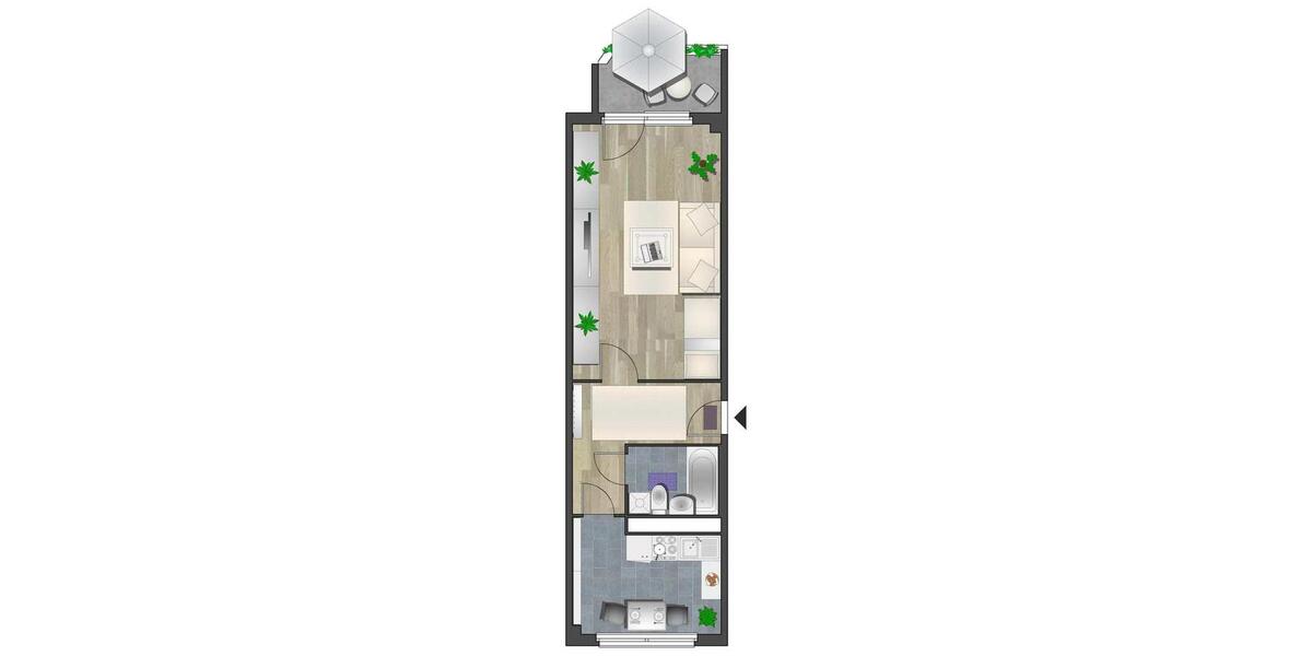 Etagenwohnung Chemnitz Hilbersdorf - 1 Zimmer, 41 m&sup2;, 260&euro; | Angebot:26681282