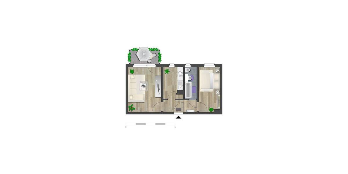Etagenwohnung Chemnitz Lutherviertel - 2 Zimmer, 41 m&sup2;, 275&euro; | Angebot:26816543