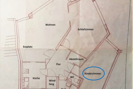 Möbliertes Zimmer in gemütlicher 3 Zimmer-Bude (82 qm) mit einem