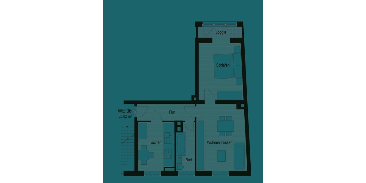 Praktisch geschnittene 2-Zimmer-Wohnung mit Loggia! - Etagenwohnung Chemnitz Hilbersdorf | Angebot:25247202