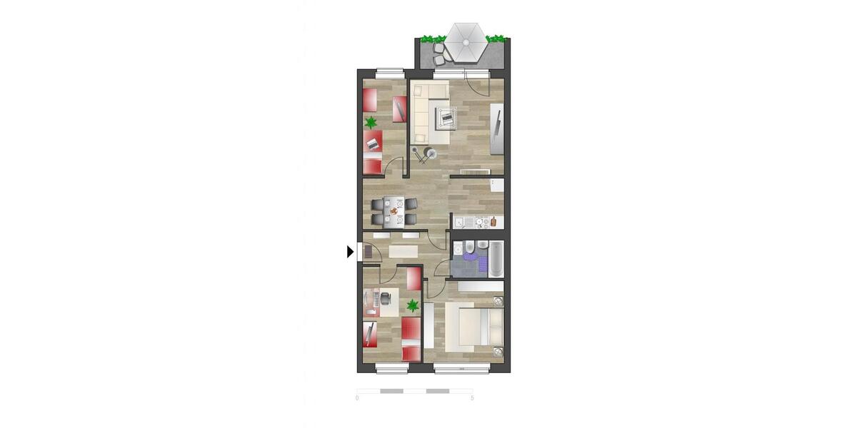 Etagenwohnung Chemnitz Kapellenberg - 4 Zimmer, 69 m&sup2;, 382&euro; | Angebot:26302377