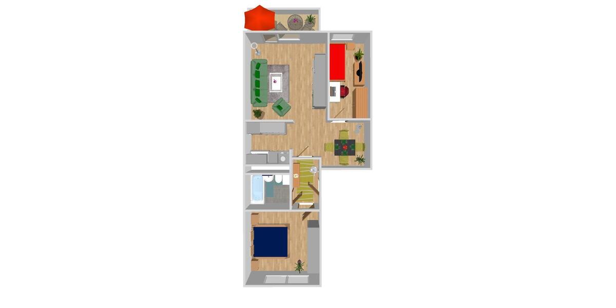 Etagenwohnung Chemnitz Markersdorf - 3 Zimmer, 56 m&sup2;, 312&euro; | Angebot:26031505