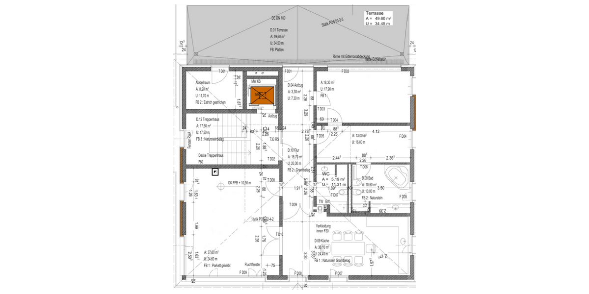 Penthousewohnung mit großer Dachterrasse am Opernplatz 4 zimmer