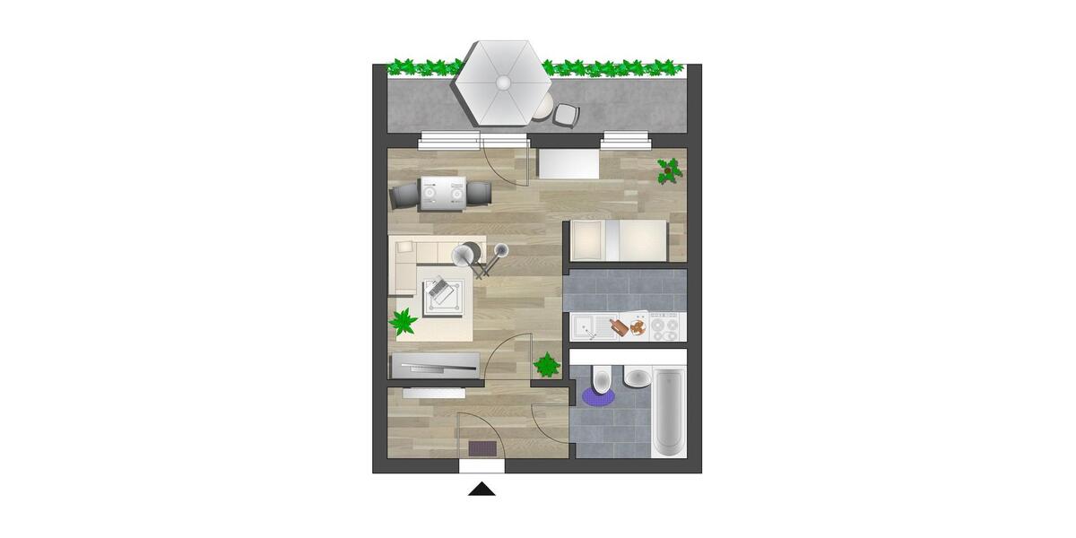 Etagenwohnung Chemnitz Altendorf - 1 Zimmer, 34 m&sup2;, 212&euro; | Angebot:26701343