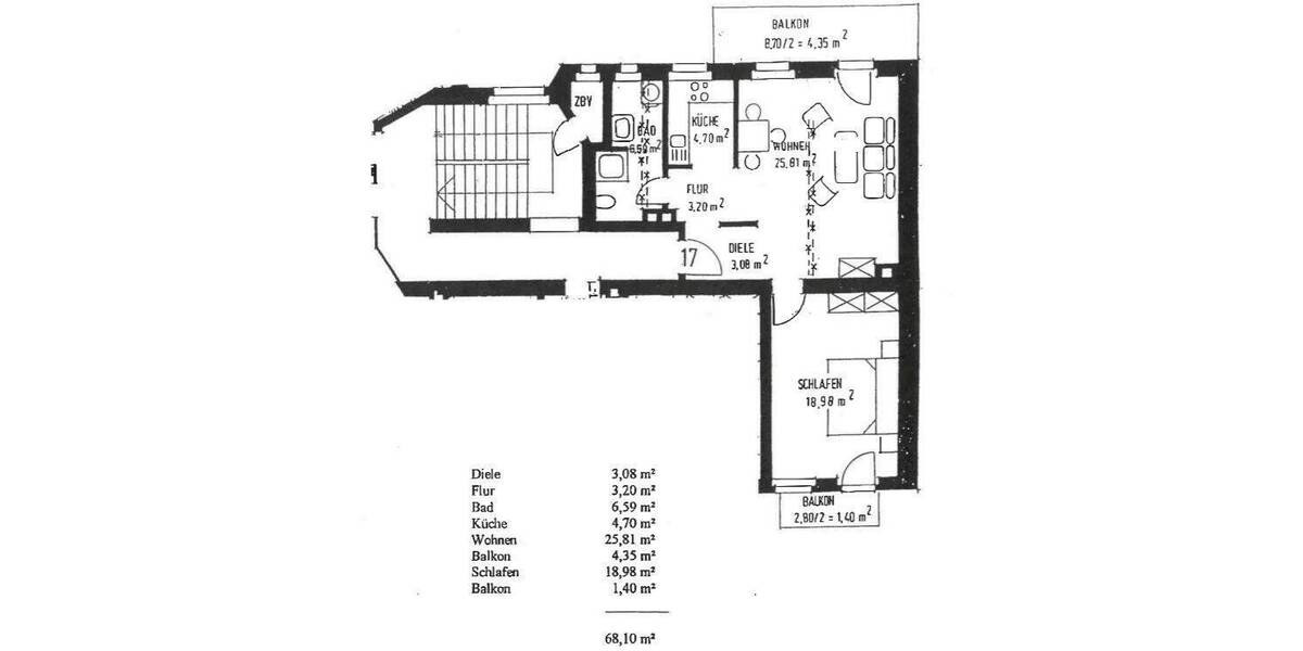 Etagenwohnung Chemnitz Sonnenberg - 2 Zimmer, 68 m&sup2;, 59.000&euro; | Angebot:26805596