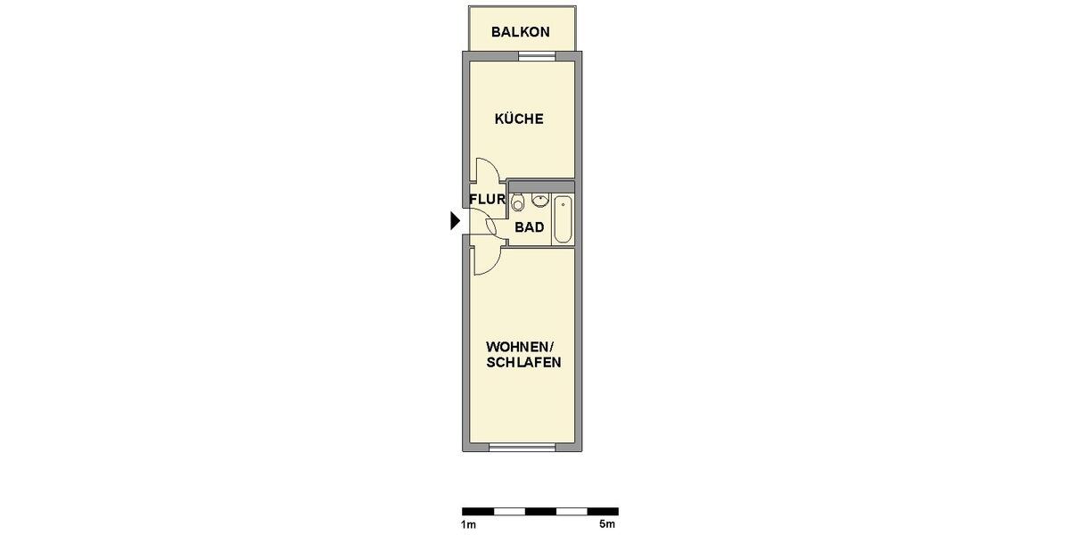 Erdgeschoßwohnung Chemnitz Klaffenbach - 1 Zimmer, 43 m&sup2;, 279&euro; | Angebot:25960909