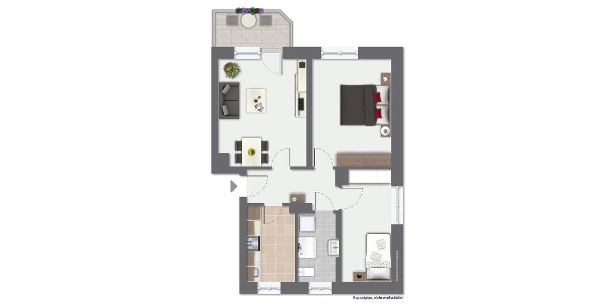 Erdgeschoßwohnung Chemnitz Rabenstein - 3 Zimmer, 60 m&sup2;, 418&euro; | Angebot:26645190