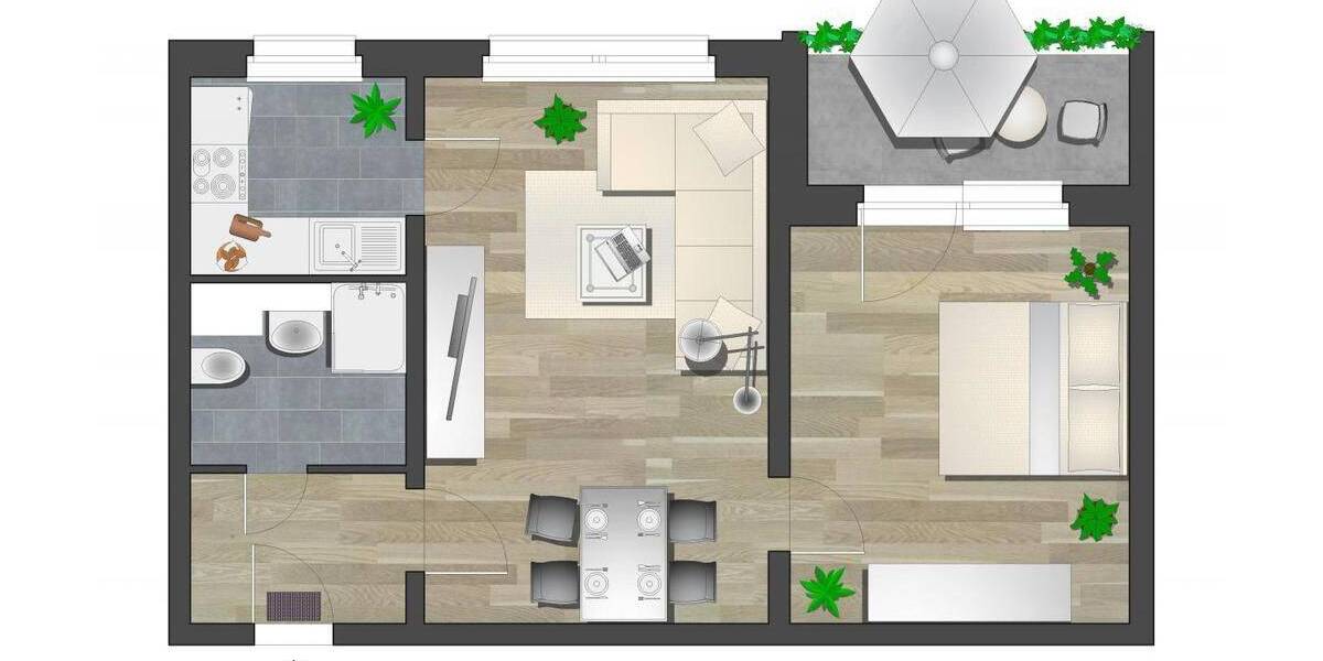 Etagenwohnung Chemnitz Bernsdorf - 2 Zimmer, 45 m&sup2;, 290&euro; | Angebot:26826518