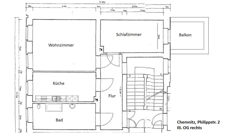 +++Helle 2-Raum-Whg. mit Balkon in herrschaftl. Gründerzeithaus 2 zimmer