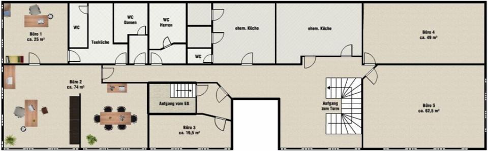 Großzügiges Büro mit 74m² Provisionsfrei ! zimmer