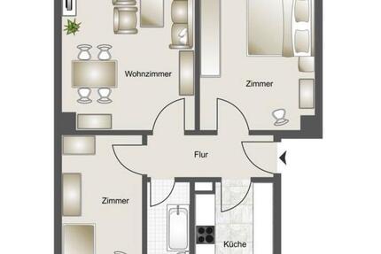 Wohnung Rochlitz - 3 Zimmer, 60 m&sup2;, 28.000&euro; | Angebot:27083990