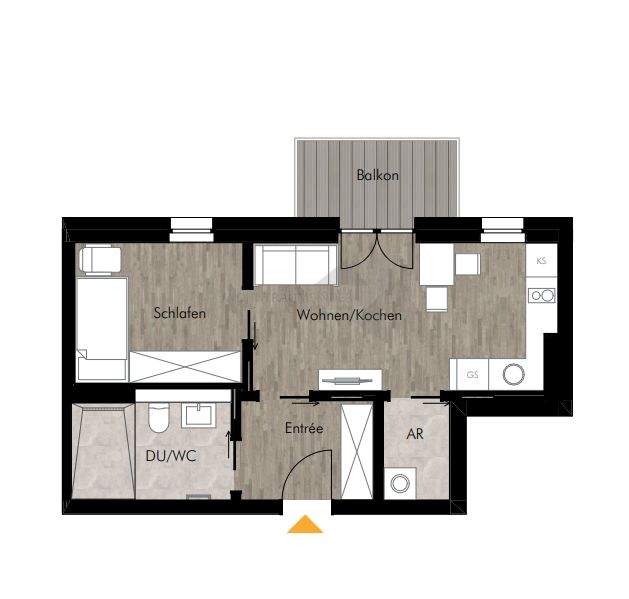 Etagenwohnung Chemnitz Rabenstein - 2 Zimmer, 40 m&sup2;, 541&euro; | Angebot:25681447