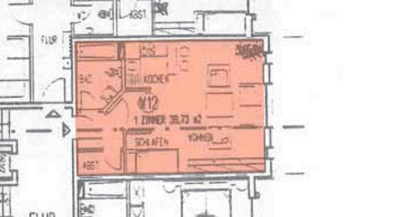 Etagenwohnung Chemnitz Kapellenberg - 1 Zimmer, 38 m&sup2;, 220&euro; | Angebot:26592556