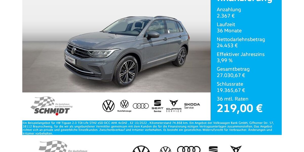 VW Tiguan 74.868 km 24.975 &euro; Bernsdorf 09337