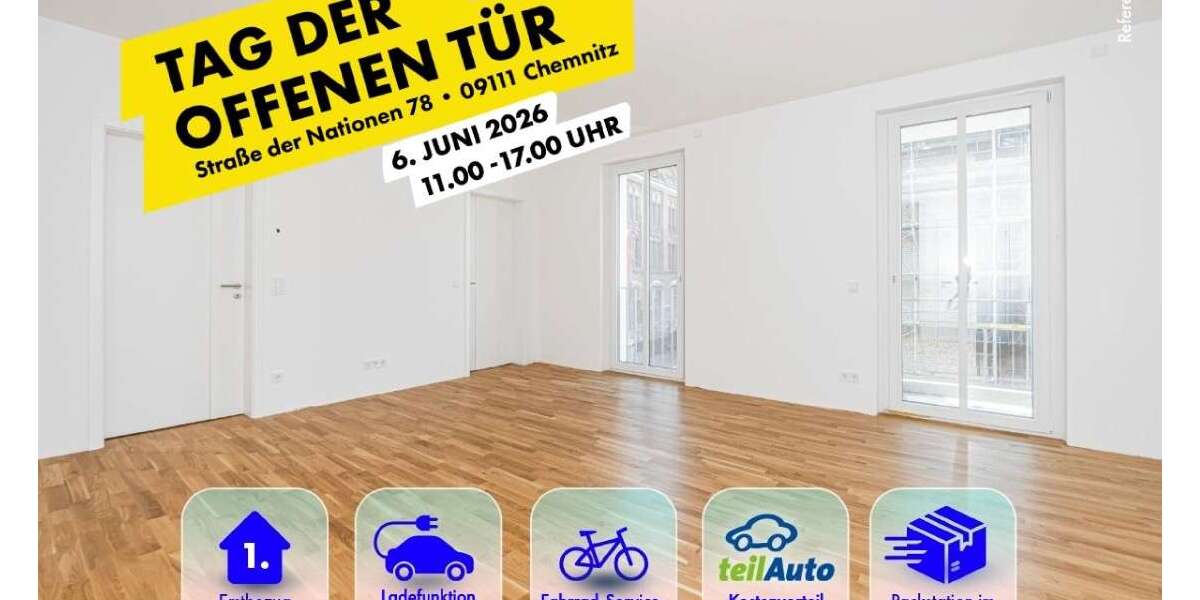 Etagenwohnung Chemnitz Zentrum - 5 Zimmer, 99 m&sup2;, 1.079&euro; | Angebot:26037733