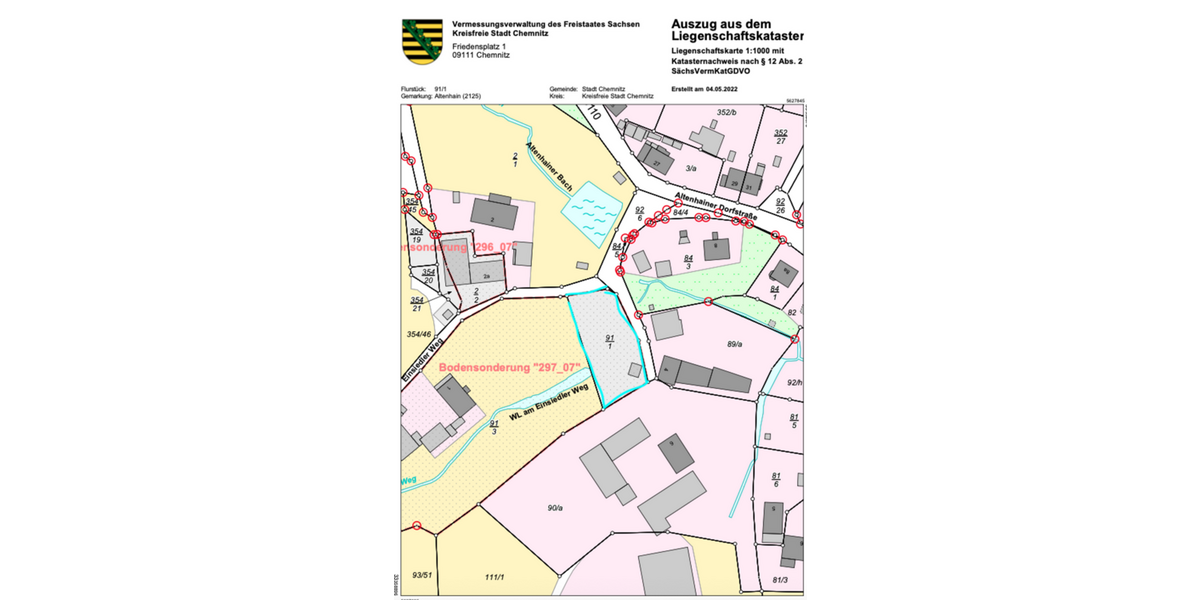 Baugrundstück in ruhiger Lage von Chemnitz-Altenhain zimmer